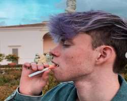 Zephan Clark smoking